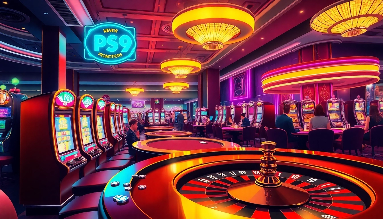 Experience the thrill of PS99 as players engage at vibrant casino tables with chips and dice.